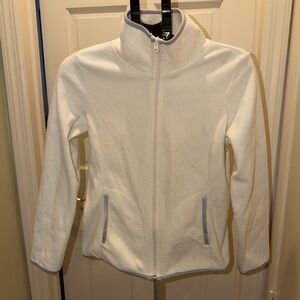 Old Navy Women's Cream Fleece Zip Up Jacket #pilates #ski #nancymeyers #snow